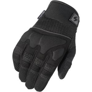 image:imageScorpionEXO Cool Hand III Gloves Mens Short Cuff Hook and Loop Motorcycle Riding Gloves RibStretch Knuckle Black  XLarge