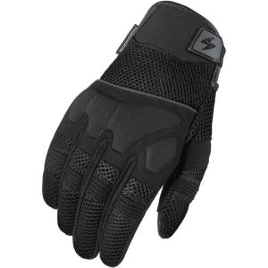 image:imageScorpionEXO Cool Hand III Gloves Womens Short Cuff Hook and Loop Motorcycle Riding Gloves RibStretch Knuckle Black  XLarge