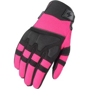 image:imageScorpionEXO Cool Hand III Gloves Womens Short Cuff Hook and Loop Motorcycle Riding Gloves RibStretch Knuckle Pink  Medium