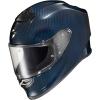 image:imageScorpionEXO R1 Air Carbon Fiber Full Face Motorcycle Helmet with Pinlock Shield Bluetooth Ready Speaker Pockets DOT ECE Onyx Onyx Gloss Black  MediumGloss Blue