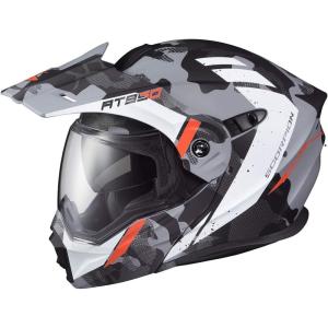 image:imageScorpionEXO AT950 Modular Full Face Motorcycle Adventure Helmet Bluetooth Ready Speaker Pockets DOT Approved Outrigger Matte Grey  Small