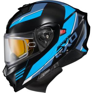 image:imageScorpionEXO GT930 Cold Weather Adventure Snowmobile Modular Helmet Dual Pane Shield with Breath Box and Bluetooth Ready Speaker Pockets Modulus BlackBlue  SmallBlackBlue