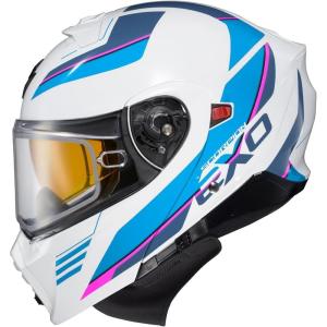 image:imageScorpionEXO GT930 Cold Weather Adventure Snowmobile Modular Helmet Dual Pane Shield with Breath Box and Bluetooth Ready Speaker Pockets Modulus BlackBlue  SmallWhiteBlue