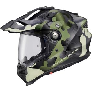image:imageScorpionEXO XT9000 Full Face Carbon Fiber Adventure Motorcycle Helmet with Pinlock Ready Shield Bluetooth Ready Speaker Pockets DOT ECE Trailhead HiVis  MediumGilley GreenSand