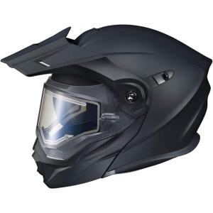 image:imageScorpionEXO AT950 Cold Weather Adventure Snowmobile Modular Helmet Electric Shield with Breath Box DOT Approved Solid Matte Black  Large