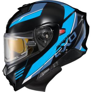 image:imageScorpionEXO GT930 Cold Weather Adventure Snowmobile Modular Helmet Electric Shield with Breath Box and Bluetooth Ready Speaker Pockets Modulus BlackBlue  SmallBlackBlue