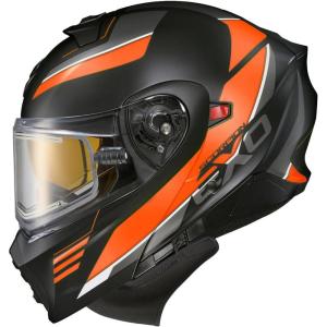 image:imageScorpionEXO GT930 Cold Weather Adventure Snowmobile Modular Helmet Electric Shield with Breath Box and Bluetooth Ready Speaker Pockets Modulus BlackBlue  SmallOrange