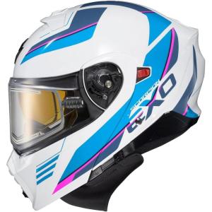 image:imageScorpionEXO GT930 Cold Weather Adventure Snowmobile Modular Helmet Electric Shield with Breath Box and Bluetooth Ready Speaker Pockets Modulus BlackBlue  SmallWhiteBlue